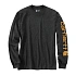 Tričko s dlhým rukávom Carhartt Sleeve Logo T-Shirt L/S – farba carbon heather, veľkosť: S