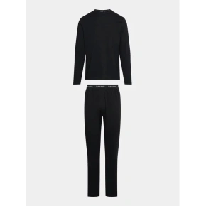 Pánske pyžamo L/S PANT SET 000NM2510E UB1 čierne - Calvin Klein
