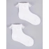 Dievčenské ponožky s volánom 3Pack SKL-0009G-0100 white - Yoclub