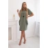 Dámske šaty s vreckami a príveskom 29473 light khaki - Kesi