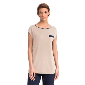 Vamp - Krátka dámska nočná košeľa BEIGE SOLEIL S 14191 - Vamp Vamp - Krátka dámska nočná košeľa BEIGE SOLEIL S 14191 - Vamp