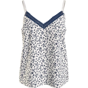Dámsky pyžamový top WOVEN CAMI PRINT UW0UW05006 02X biely s potlačou - Tommy Hilfiger