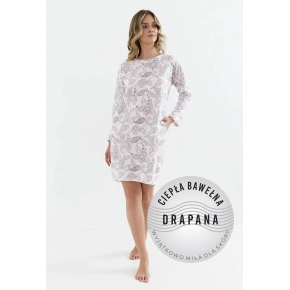 Dámska nočná košeľa 429 White Pattern - Cana