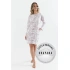 Dámska nočná košeľa 429 White Pattern - Cana