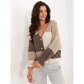 Dámsky sveter MI SW 0903.87 Béžovo-hnedý s ecru - FPrice