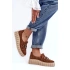 Dámske poltopánky 3398 Brown with Beige - Lewski Shoes