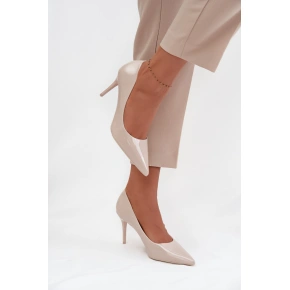 Dámske lodičky na podpätku LE139P Beige - Seastar