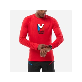 Pánske tričko MILLET Trilogy Wool Ts Ls M, červené