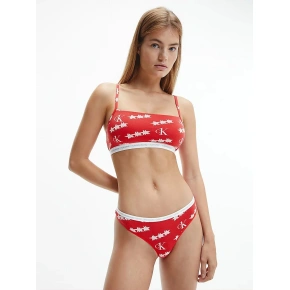 Dámska bralettka 2 pack 000QF6040E - W5H - Červená, Biela - Calvin Klein