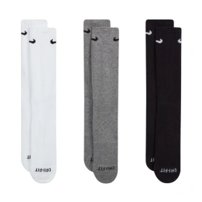 Ponožky Nike Everyday Plus Cushioned 3 páry biele, sivé, čierne SX6888 964