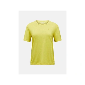Dámske tričko PEAK PERFORMANCE W Wool-Blend Shortsleeve, žltá farba Dámske tričko PEAK PERFORMANCE W Wool-Blend Shortsleeve, žltá farba