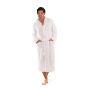 Unisex župan JACK and LILLY extra so šálovým golierom 2120 0100 White - Vestis