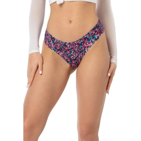 Dámske jednoduché podprsenkové nohavičky Cranberries tmavomodré s ružovým vzorom - JULIMEX