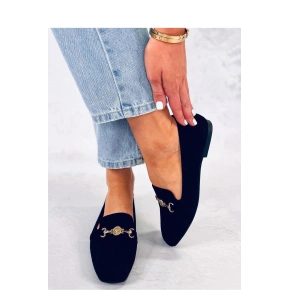 Dámske topánky / Mokasíny 2393 Čierna - Ideal shoes