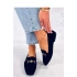 Dámske topánky / Mokasíny 2393 Čierna - Ideal shoes