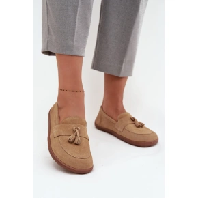 Dámske mokasíny Barefoot 322 Beige - Zazoo