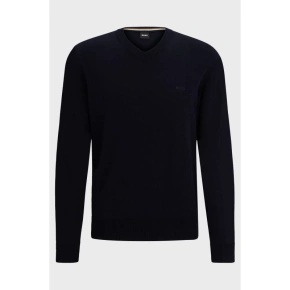 BOSS Pacello-L BLU Sveter s výstrihom do V (50506042-404)
