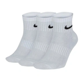 Pánske ľahké členkové ponožky 3PAC Everyday M SX7677-100 White - Nike