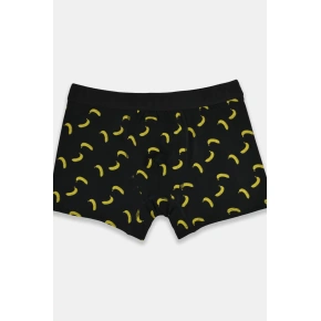 Pánske boxerky PREMIUM BB006-04 čierne so žltou - Noviti