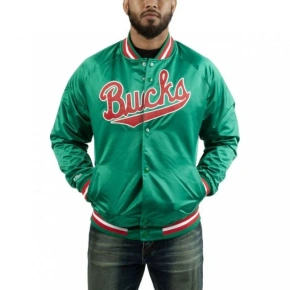 Mitchell & Ness NBA Milwaukee Bucks Lightweight Jacket M STJKMG18013-MBUDKGN pánske