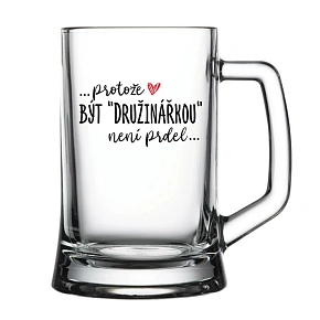 ... pretože BYŤ PRÍTELOM nie je osol... - pivný pohár 0,5 l