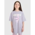 Dievčenské tričko oversize s potlačou 4F 4FJRSS25TTSHF2646-25S