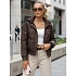 Dámska prechodná bunda TY5669 hnedá - FashionStreet