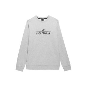 Mikina 4F M 4FSS23TSWSM349 cool light grey melange
