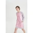 Dámska nočná košeľa s dlhým rukávom 19166 Pink - Vamp