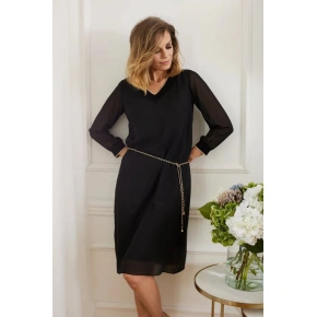 Dámske spoločenské šaty M306 čierne - La Aurora