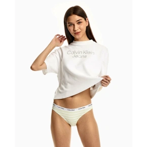 Dámske nohavičky D1618E 5XE biela / žltá - Calvin Klein