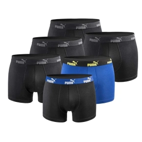 Pánske boxerky Puma 6-Pack Black Blue Comfortable Cotton