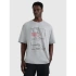 Pánske tričko oversize s potlačou 4F 4FRAW25TTSHM3257-27M
