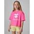 T-shirt loose z nadrukiem dziewczęc 4F 4FJRSS26TTSHF3908-54N