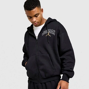 Air Jordan Brooklyn Fleece Celoprepínací mikina s kapucňou Black - IB7908-011 Muži