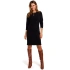 Dámske svetrové šaty S178 Black - Stylove