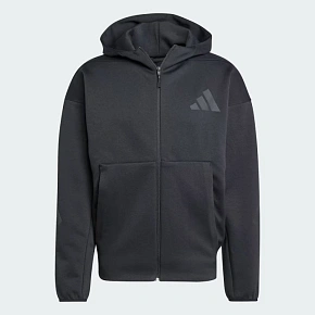 Pánska nová mikina Adidas Z.N.E. Full-Zip Black Hoodie - JE7538