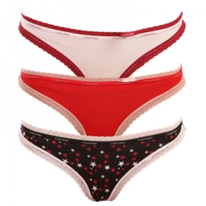 Dámske nohavičky 3pack QD3804E - W4Z - viacfarebná - Calvin Klein