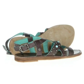Dámske sandále Lola Lady W WL141650-30 -Tmavo hnedé s tyrkysovou - Wrangler