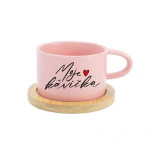 MOJE KAVIČKA - ružový pohár na makrónky 200 ml