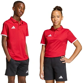 Detské tričko adidas Entrada 26 Polo červené JZ6626 Detské tričko adidas Entrada 26 Polo červené JZ6626