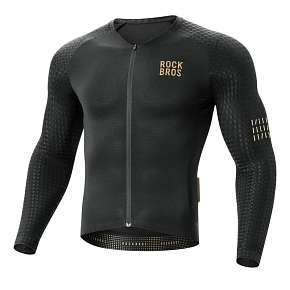 Rockbros YDCX008 Cyklistický dres s dlhým rukávom Diamond Veľkosť L - čierny Rockbros YDCX008 Cyklistický dres s dlhým rukávom Diamond Veľkosť L - čierny