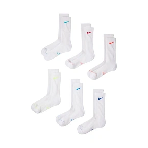 Ponožky Nike Everyday Elevated, 6 párov, biele, HQ8021 906, veľkosti 35–37,5