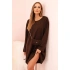 Dámske šaty voľného strihu s retiazkou IT-85 Tmavo fialové - K-Fashion