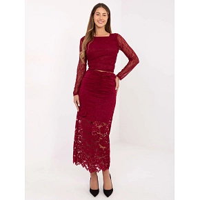 Sukňa MI SD G9137.16P bordová – FPrice