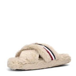 Domáce papuče Ful Cross Strap W FW0FW07551 ABO Béžová - Tommy Hilfiger