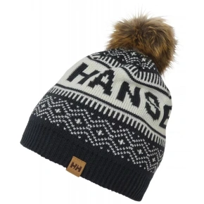 Unisex zimná čiapka Champow 67451-597 čierna s bielou - Helly Hansen
