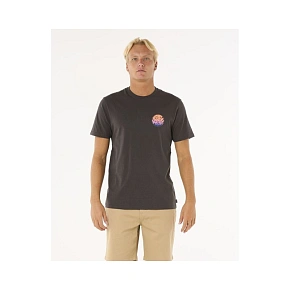 Tričko RIP CURL Wettie Passage Icon Tee, čierne Tričko RIP CURL Wettie Passage Icon Tee, čierne