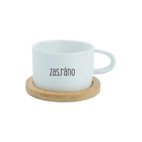 ZAS_RÁNO - biely pohár na makrónky 200 ml