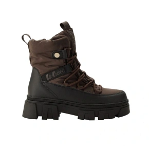 Lee Cooper buty zimowe damskie brązowe ocieplane botki na zamek dámské Lee Cooper buty zimowe damskie brązowe ocieplane botki na zamek dámské
